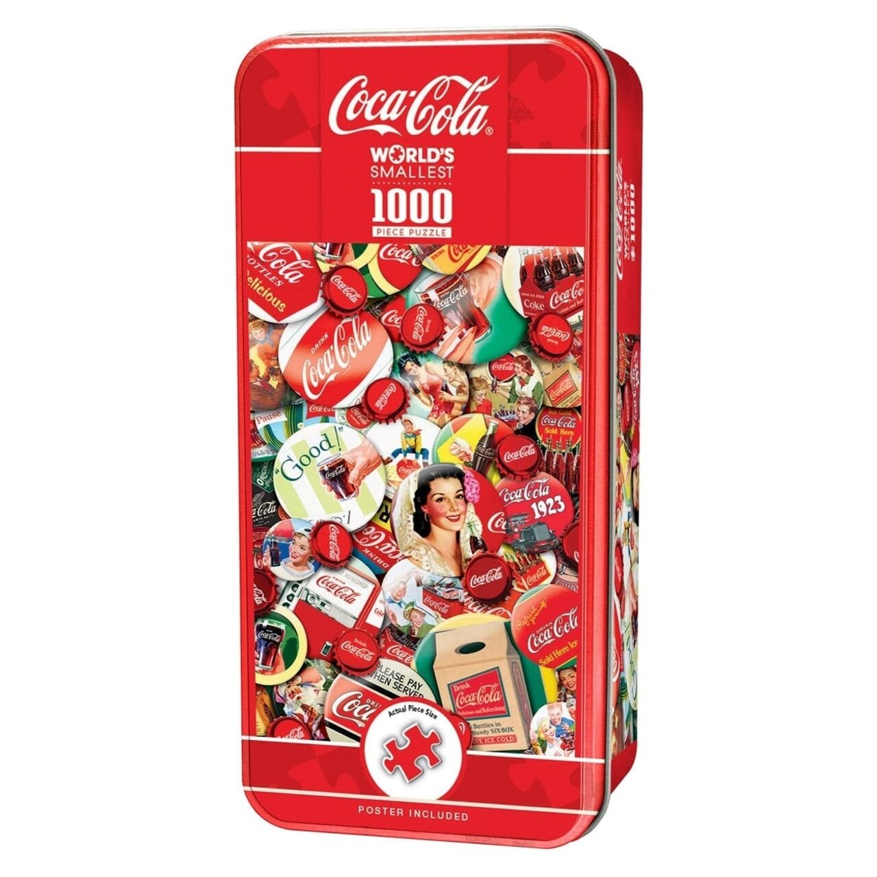 Coca-Cola 1000 Piece Jigsaw Puzzle Worlds Smallest In Collectible Tin Box